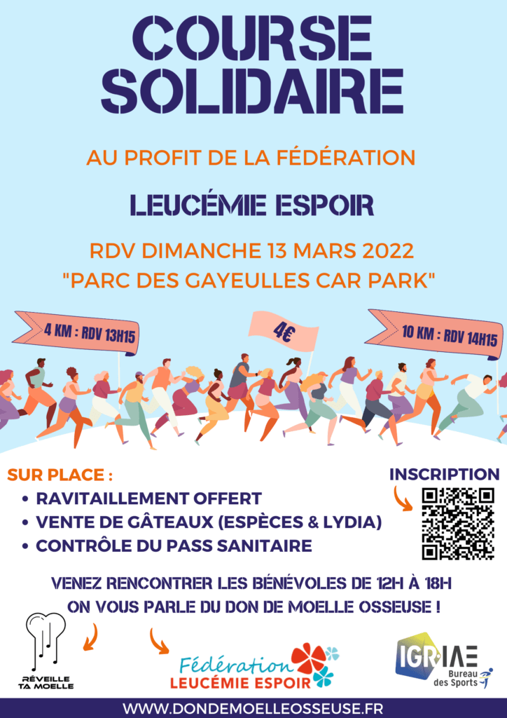 Affiche course solidaire 13 mars_LeucémieEspoir