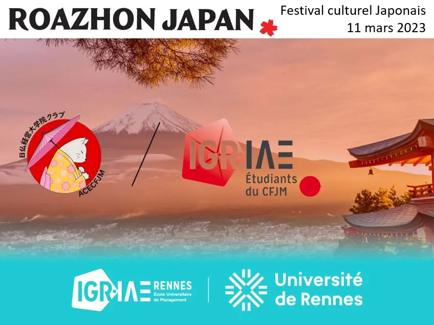 Roazhon Japan Festival, 3ième édition, le 11 mars 2023 à l’IGR-IAE Rennes